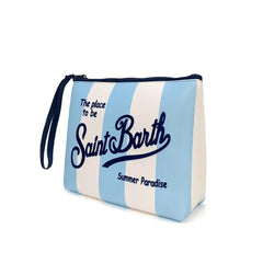 S-Saint B-Barth Striped Zip-up Clutch Bag