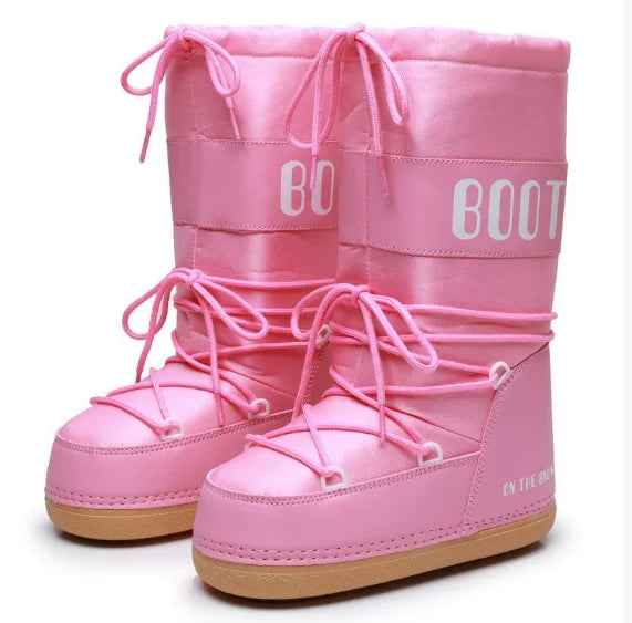 White Winter Boots Women Snow Boots Antiskid Thicken Cotton Thick Platform