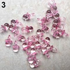 50Pcs Mini Acrylic Pacifiers Transparent