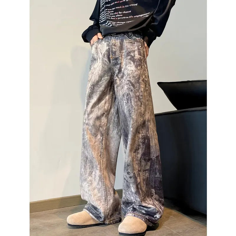 Jeans larghi Streetwear Tie Dye