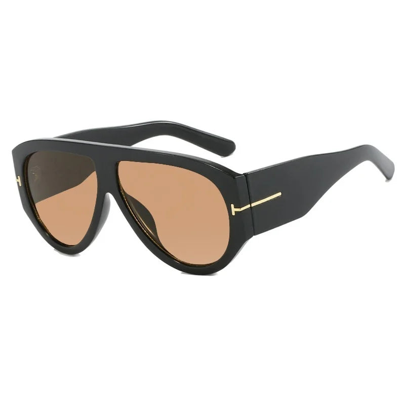 Vintage Wide Leg Oval Sunglasses occhiale sole unisex