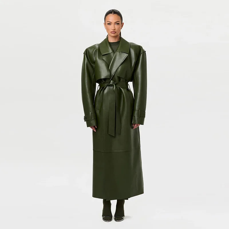 Trench oversize donna ecopelle