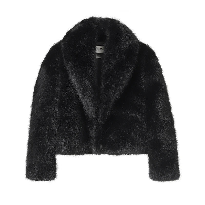 Pelliccia ecologica cropped donna