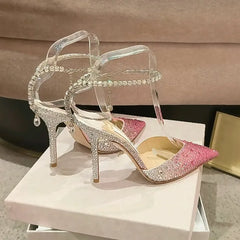 Gradient Pink Baotou Sandals