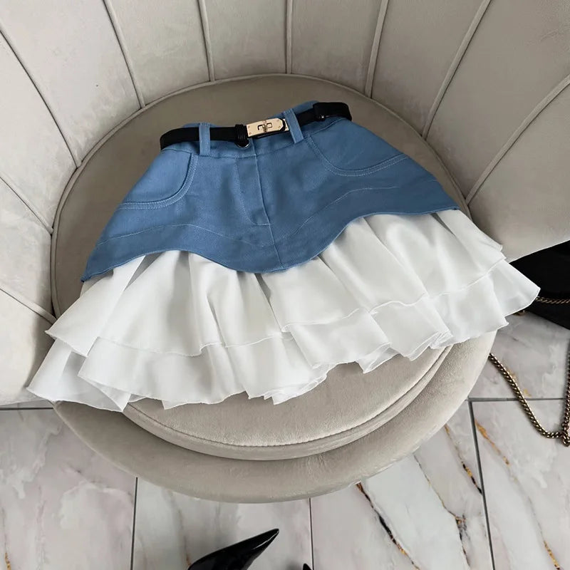 Denim Cake Skirt Women