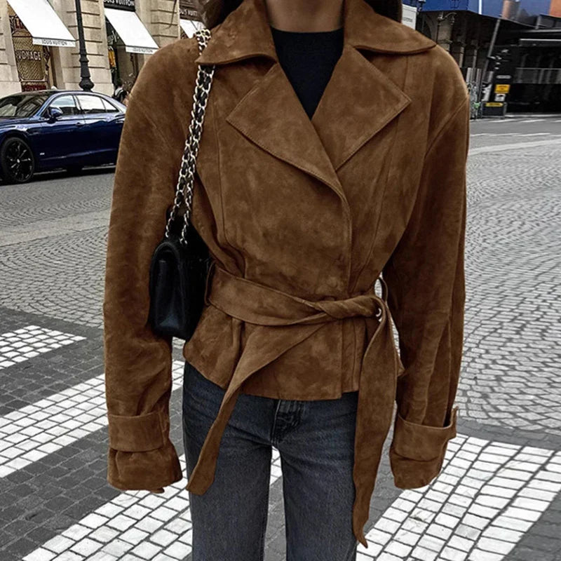 Giacca Suede Marrone