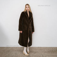 Pelliccia lunga ecologica donna