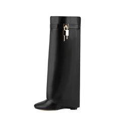 Lock Metal shark stivale alto donna