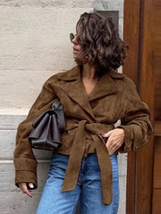 Giacca Suede Marrone