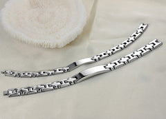 Customized Couple Matching Magnetic Bracelets Set