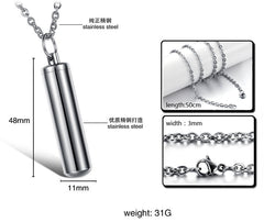 Engraved Urn Cremation Matching Necklaces Set for 2
