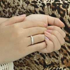 Custom Engraved 0.27ct Moissanite Ring