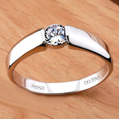Custom 0.3 Carat Solitaire Lab Diamond Ring for Men