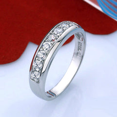 Custom Engraved 0.27ct Moissanite Ring