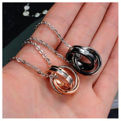 Personalized Trinity Couple Promise Necklaces