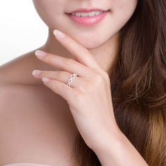 0.52 Carat Lab Diamond Half Eternity Ring for Her