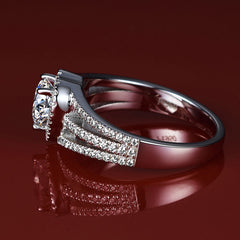 1 Carat Lab Created Heart Cut Diamond Ring