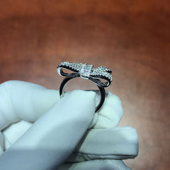 Bow Shaped 0.5 Carat Lab created Diamond Ring