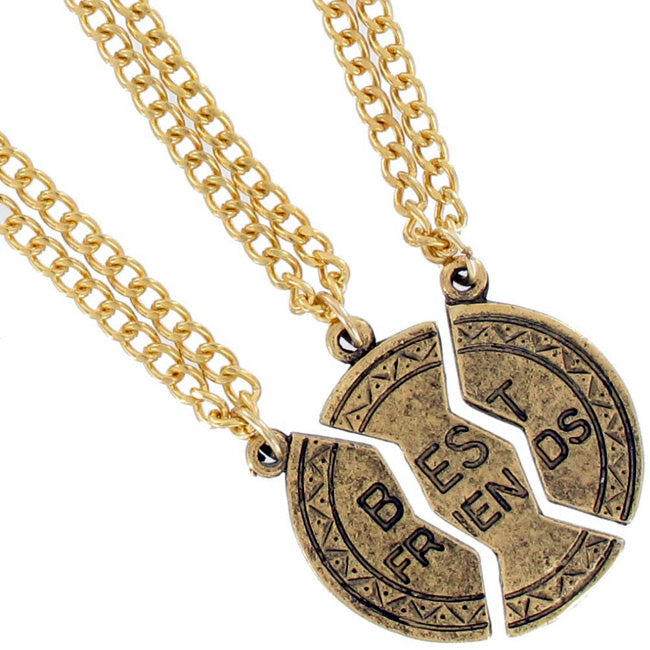 BFF Necklaces Set for 3 â€?Anti-Allergic, Never-Fade Alloy