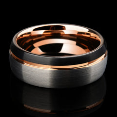 Mens Wedding Band Brushed Tungsten