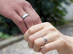 Customized Forever Love Tungsten Promise Rings Set for 2