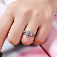 0.5 Carat Lab Diamond Halo Engagement Ring - Affordable Elegance