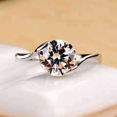 2 Cts Lab Diamond Solitaire Engagement Ring