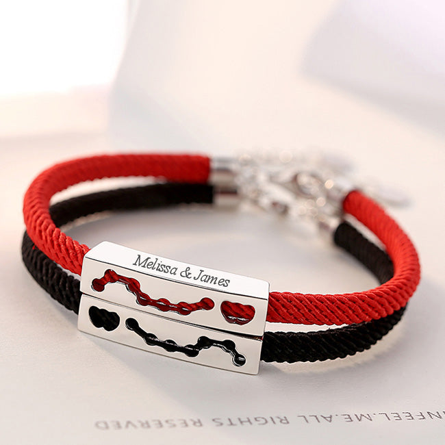 Matching Romantic Friendship Bracelets North Star Set