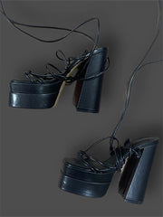 Heel 15 lace-up size 38 black