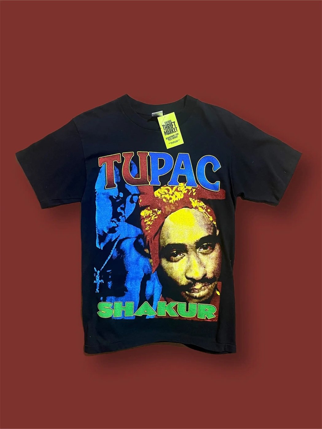 TuPac t-shirt front and back print size M