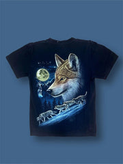 Vintage 2yk t-shirt with wolf size M