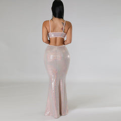 Women's Sexy Sequined Sling Fishtail Dress â€?Irresistible Elegance