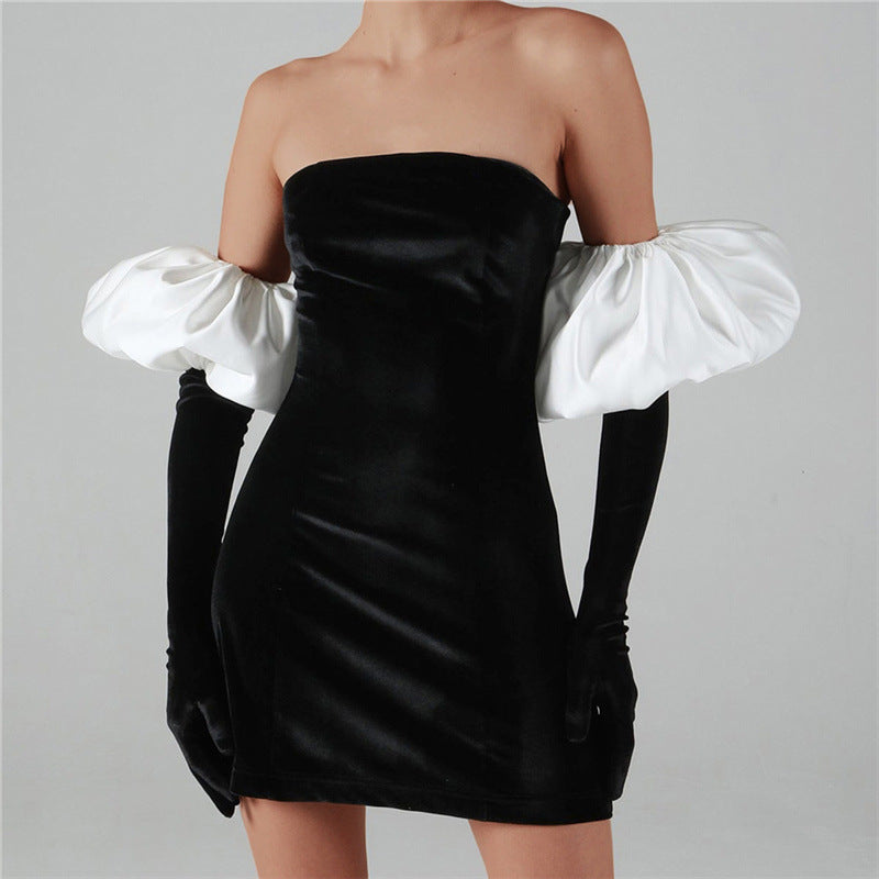 Sexy Wrapped Chest Slim Fit Hip Dress