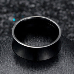 Personalized Promise Ring for Him 8mm Titanium