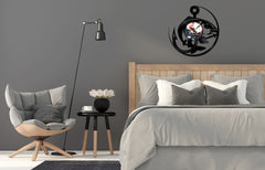 Silent Wall Clock for Fishing Lovers â€?Custom Photo Vinyl Art