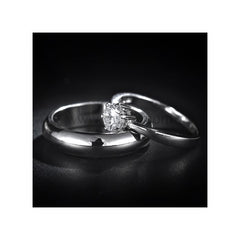 Gulleiâ„?Engraved Cubic Zirconia Couples Rings Set for Two