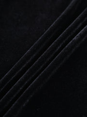 Velvet Ruffled Contrast Trim Pleated Tube Mini Dress