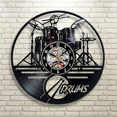 Best Gift for Drummer Band Vinyl Wall Clock