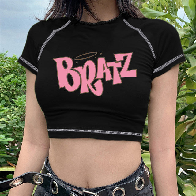 Female Y2k Vintage T-Shirt Street Goth Haraj T-Shirt