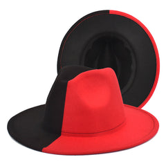 Color Matching Big Edge Felt Unisex Hat