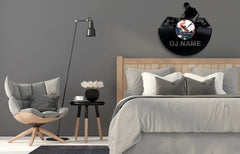 Personalized DJ Silent Wall Clock â€?Custom Name & Photo LP Record Gift