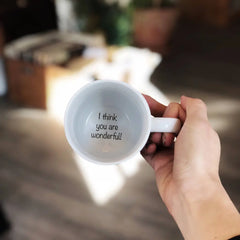 Gulleiâ„?Custom Secret Message Engraved Coffee Mug