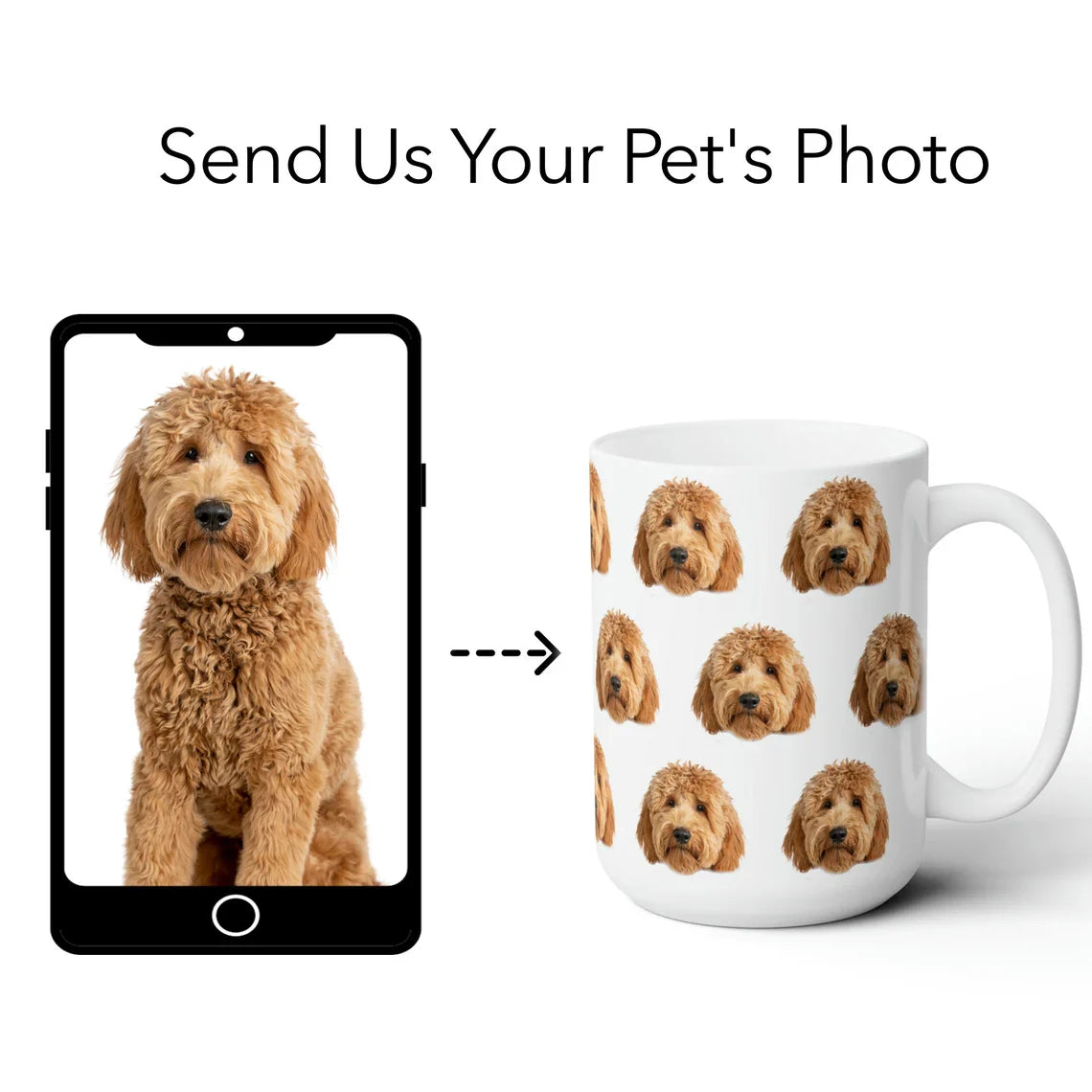 Gulleiâ„?Personalized Pet Face Pattern Coffee Mug