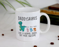 Gulleiâ„?Daddysaurus Coffee Mug with Kids Names