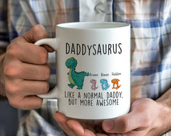 Gulleiâ„?Daddysaurus Coffee Mug with Kids Names