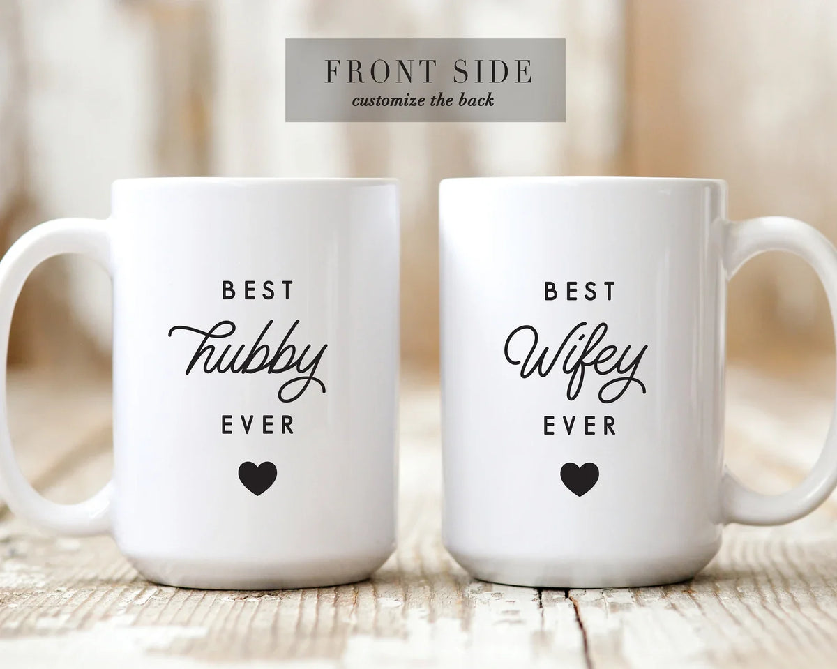 Gulleiâ„?Hubby Wifey Personalized Coffee Mugs Set