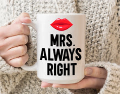 Gulleiâ„?Mr Right Mrs Always Right Coffee Mug Set