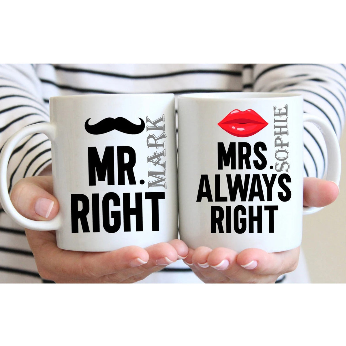 Gulleiâ„?Mr Right Mrs Always Right Coffee Mug Set