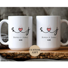 Gulleiâ„?Name Initials Matching Coffee Mug Set