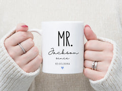Gulleiâ„?Mr and Mrs Matching Anniversary Coffee Mugs